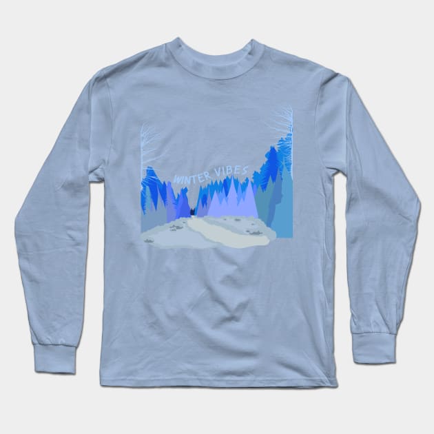 Winter Vibes Long Sleeve T-Shirt by creationoverload